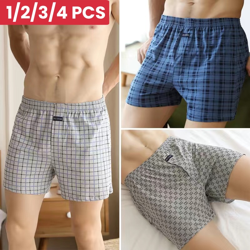 Boxer Brief Pack Cotton - 1/2/3/4PCS Plus Size M-XXXL Bawełniane spodnie